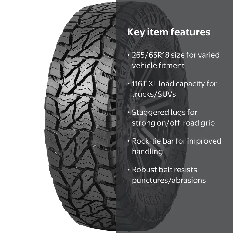 Kumho Road Venture RT51 Mud Terrain 265/65R18 116T XL Light Truck