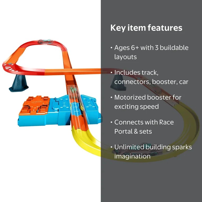 Hot Wheels Track Builder Unlimited Super-8 Kit, Track Set