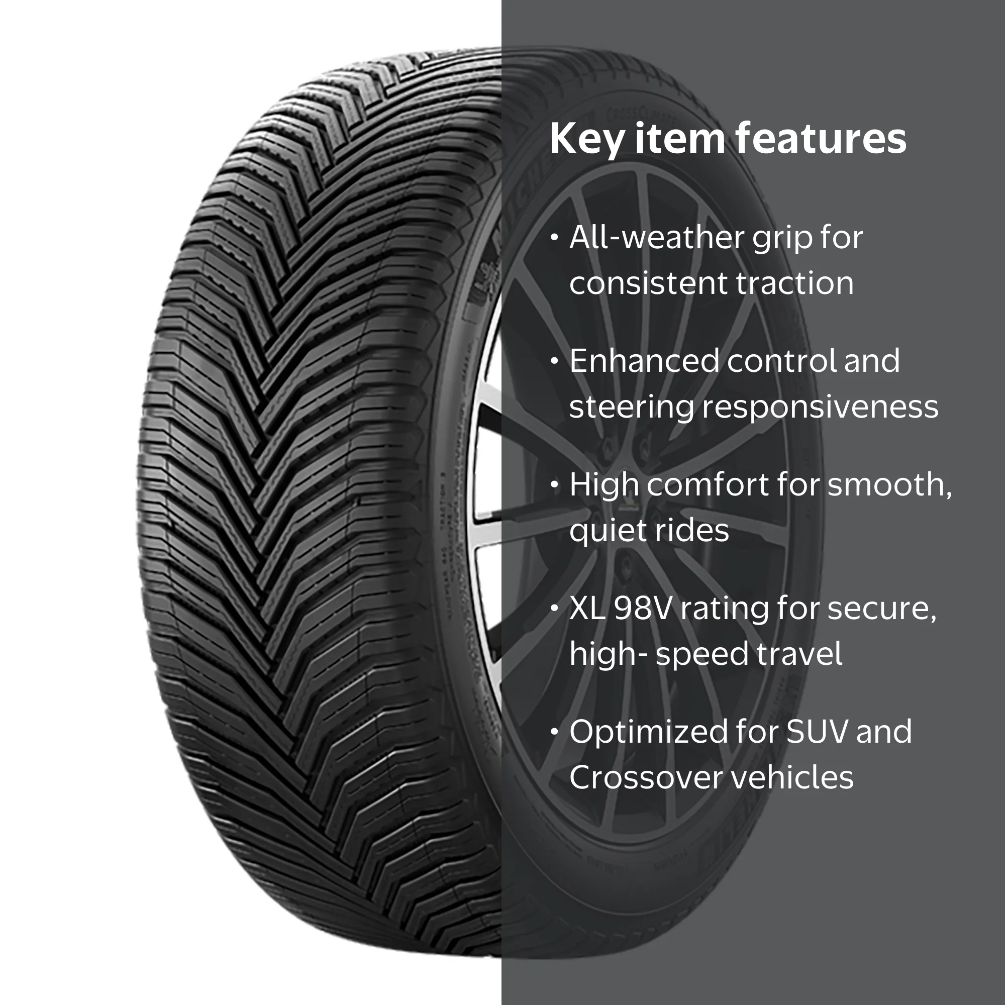 Michelin CrossClimate2 All-Season 235/45R18/XL 98V Tire + more