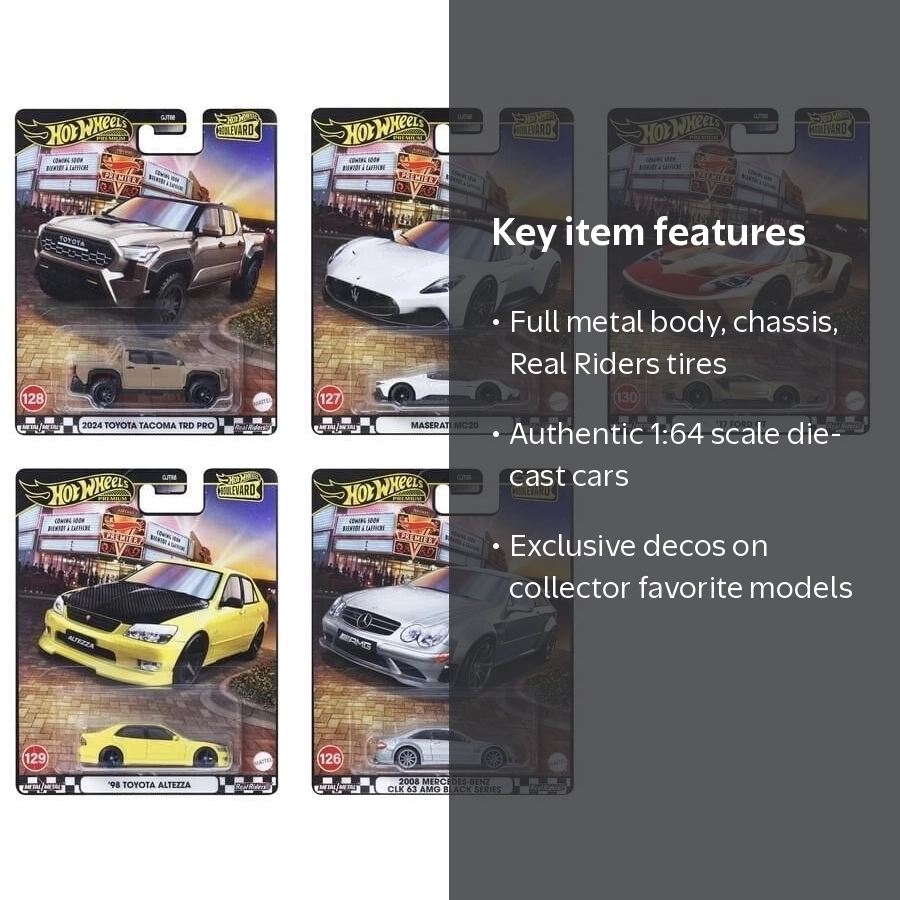 Hot Wheels Boulevard Premium Die-Cast Car & Truck Play Vehicle, C