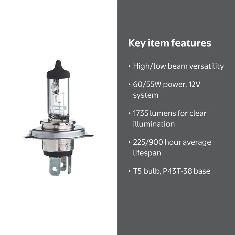 GE H4-60/55 - 60/55w 12v High/Low beam lamp - Walmart.com