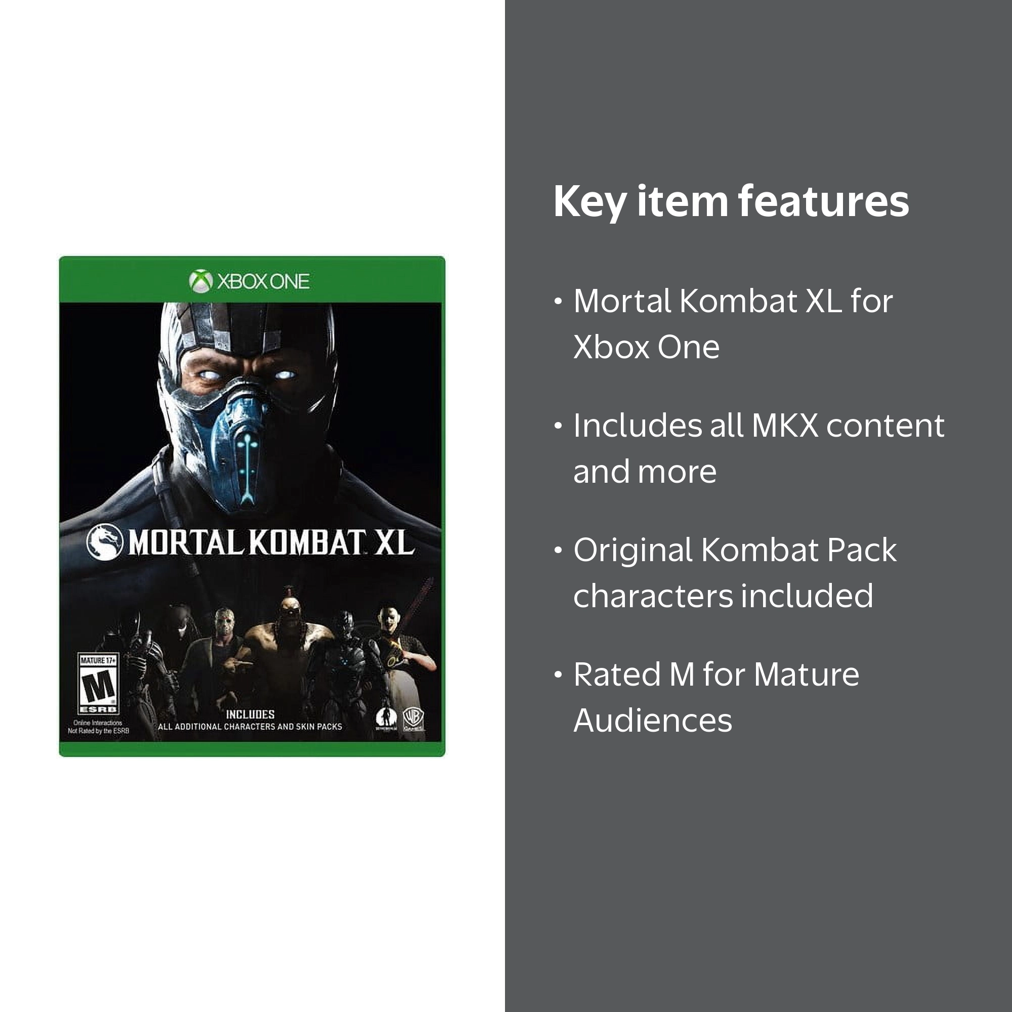 Warner Bros Mortal Kombat XL for Xbox One, Includes All DLCs
