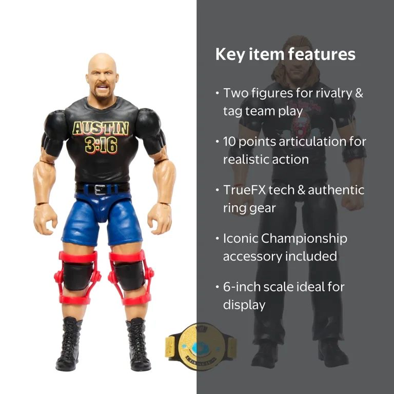 WWE Authentic Ring Gear 2-Pack: Showdown Championship with Steve