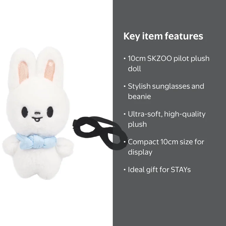10cm SKZOO Pilot Plush Doll - Stray Kids Fan Meeting Collectible