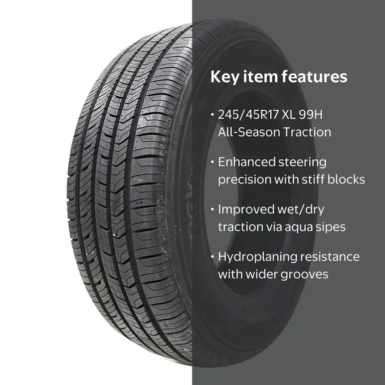 Free Shipping! Hankook Kinergy PT H737 All Season 245/45R17 99H XL