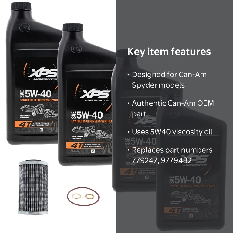 Can-Am 9779247 BRP Spyder Oil Change Kit 5W40 779247 - Walmart.com