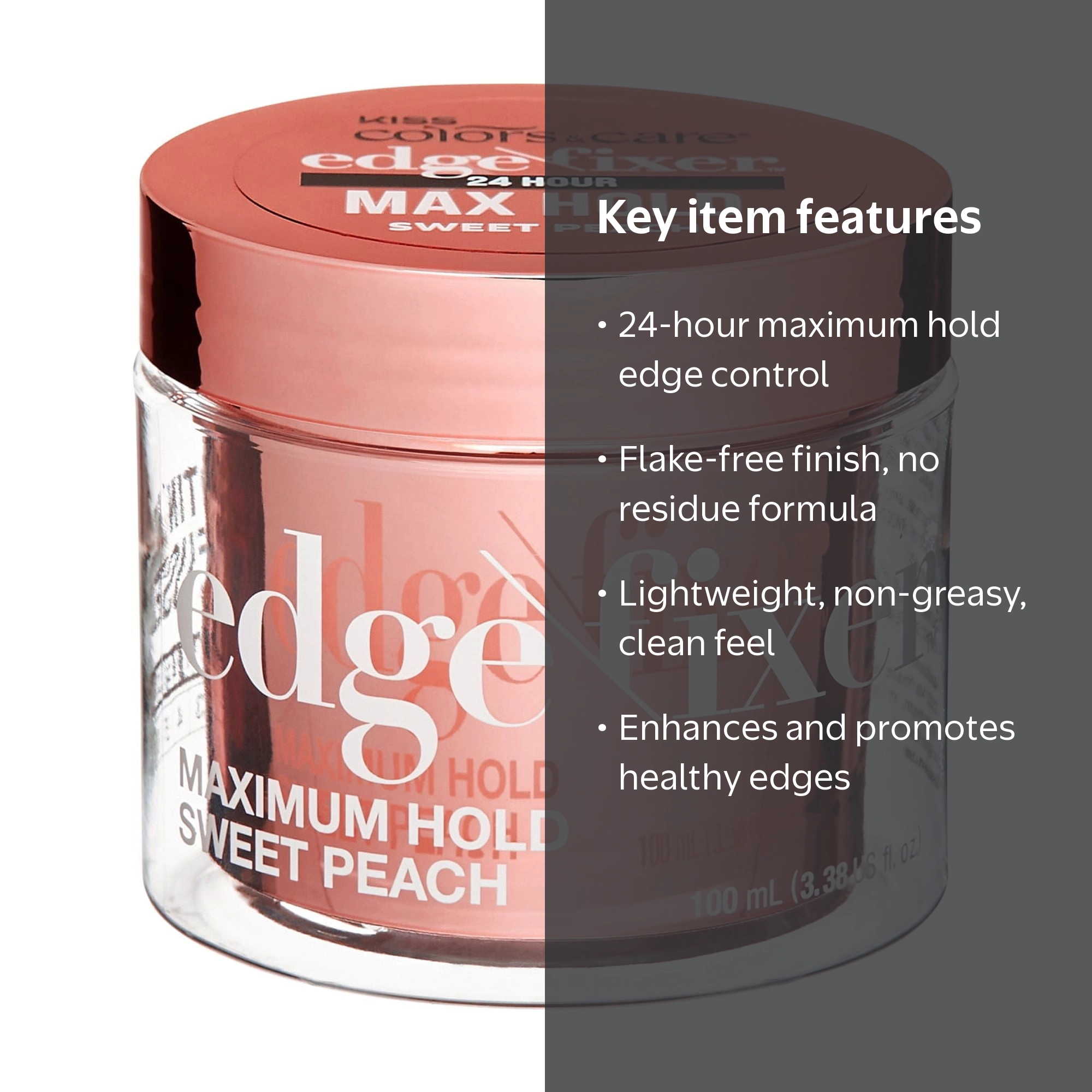 3 pack) Kiss Colors & Care Maximum Hold Edge Fixer Hair Styling
