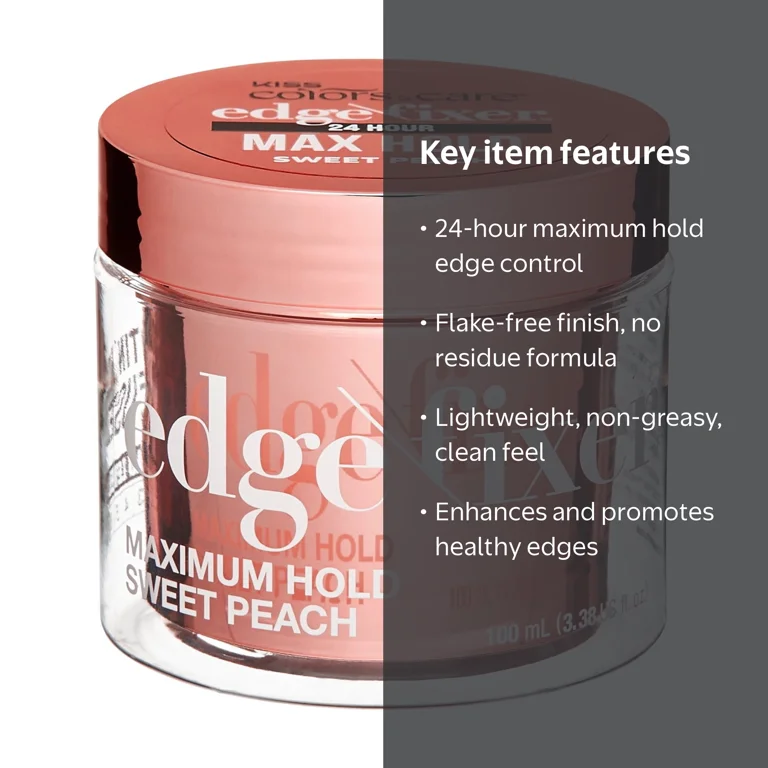 3 pack) Kiss Colors & Care Maximum Hold Edge Fixer Hair Styling