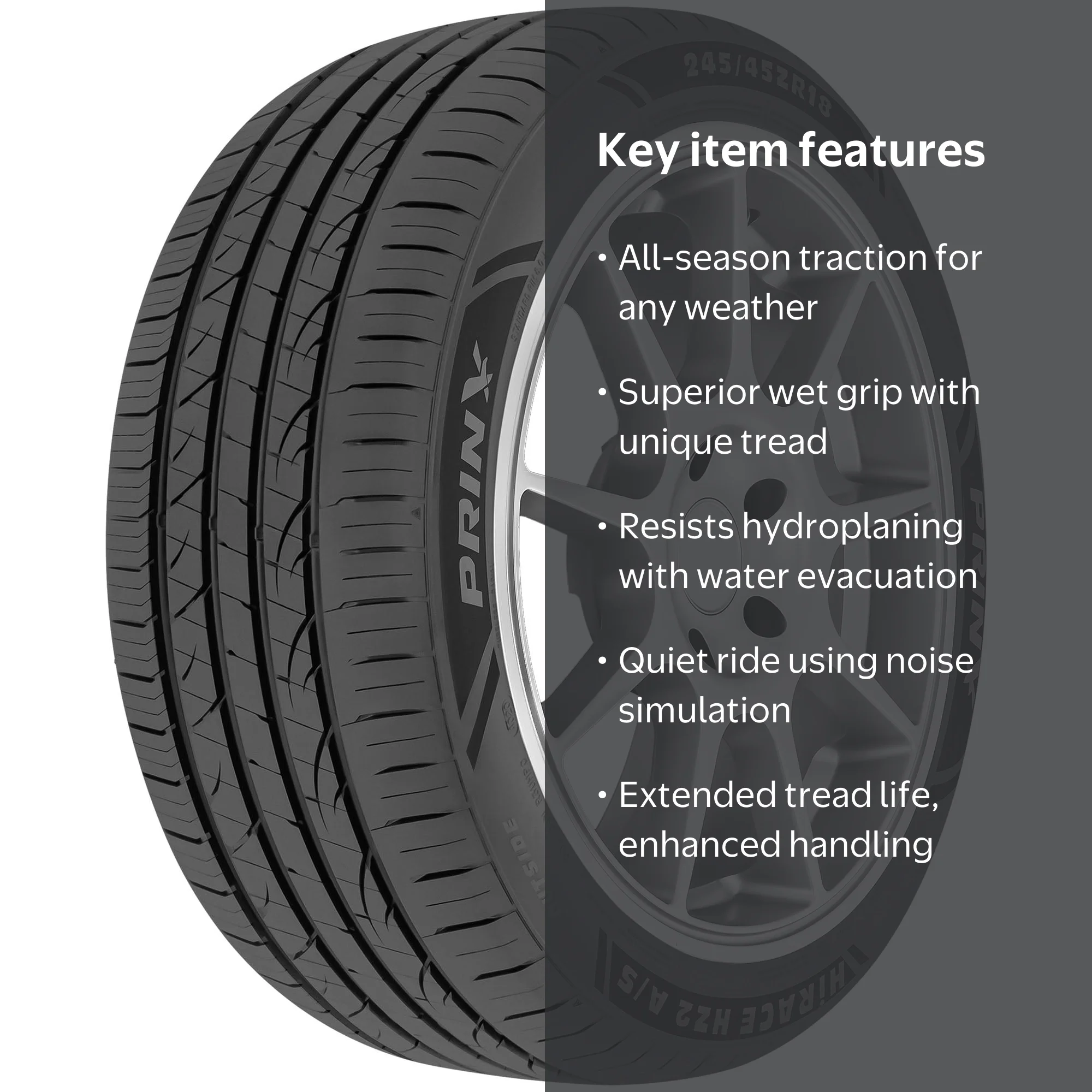 Prinx, Passenger Tire, 225/50ZR17, All Season UHP XL - Walmart.com