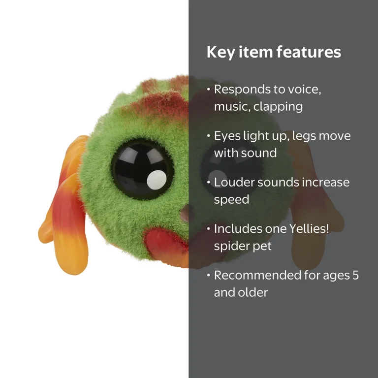 Yellies! Klutzers; Voice-Activated Spider Pet; Ages 5 and up