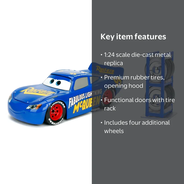 Disney Pixar Cars 1:24 Fabulous Lightning McQueen - Walmart.com