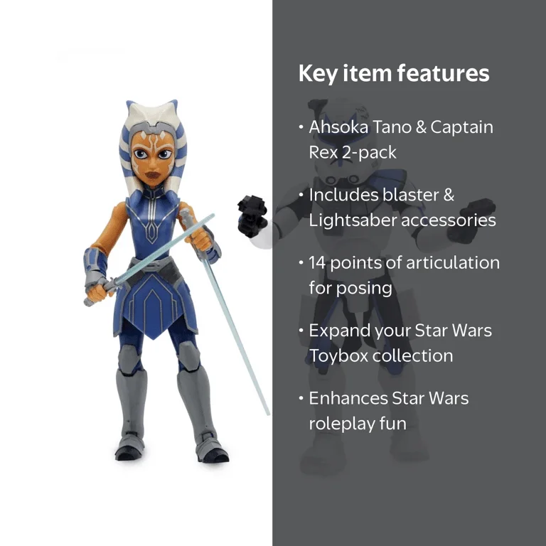 Star Wars Toybox Ahsoka Tano & Captain Rex Action Figure 2-Pack