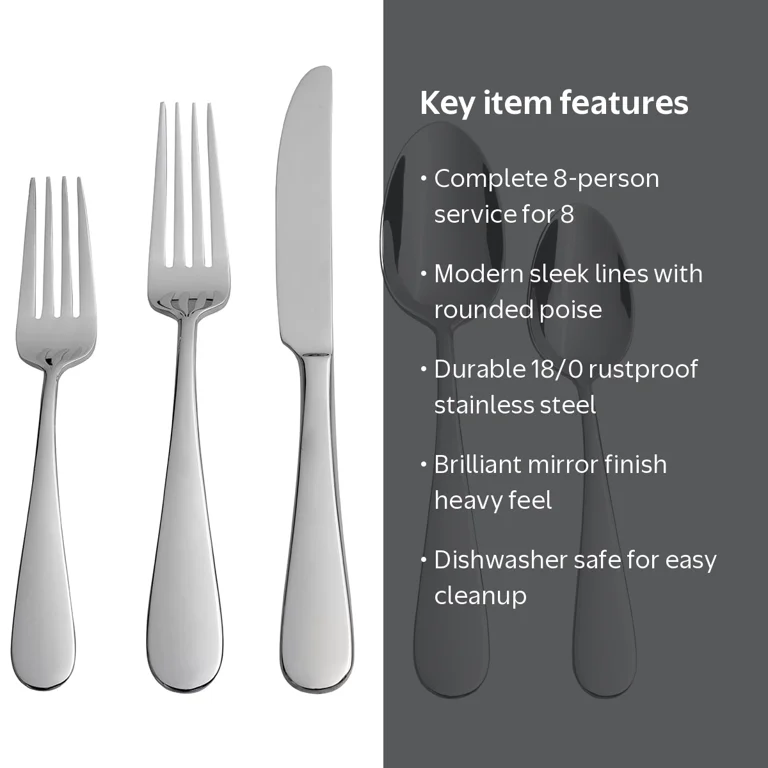 【ONEIDA】 ギャラリートレー サークル型 39cm 華麗！ Oneida Teso 40-Piece Stainless Steel Flatware Set with Caddy
