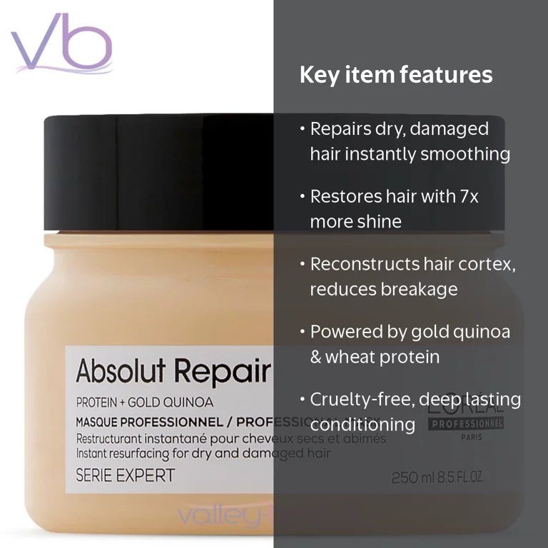 L'Oreal Professionnel Absolut Repair Masque, Gold Quinoa Protein