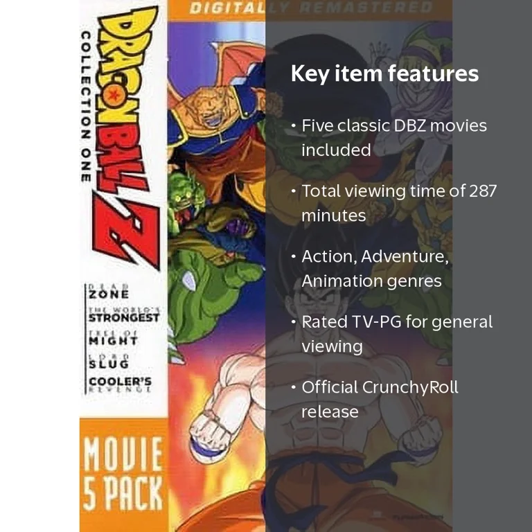 Sony, Dragon Ball Z-Movie Pack #1, Movies 1-5 DVD including 5-disc