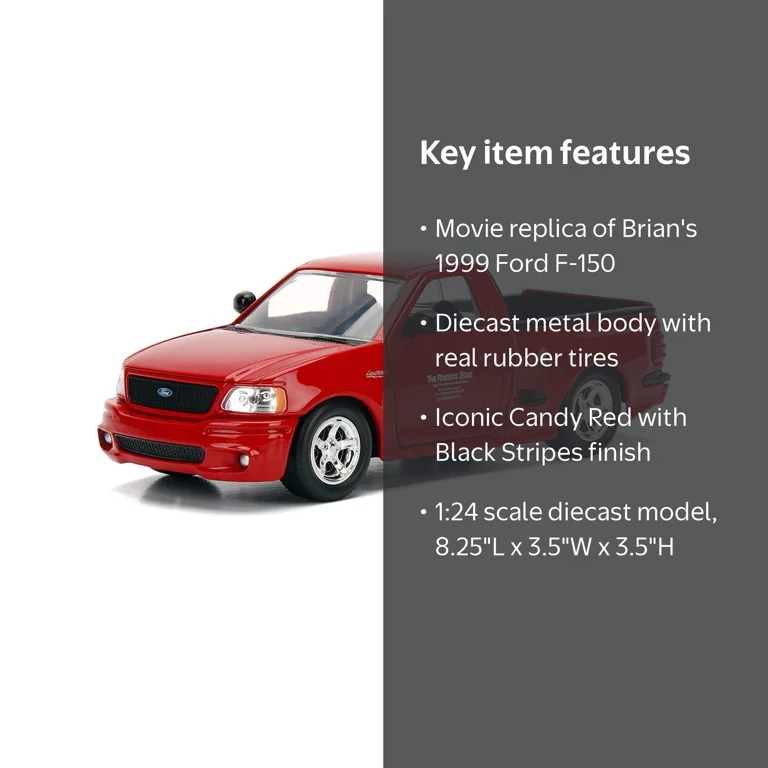 Jada Toys 1:24 Brian's Ford F-150 SVT Lightning Die-cast