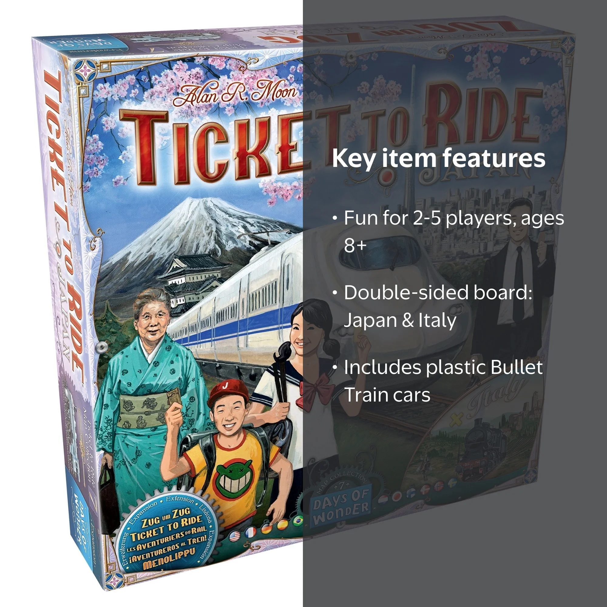 Asmodee Ticket to Ride Board Game Expansion, Japan and Italy Maps