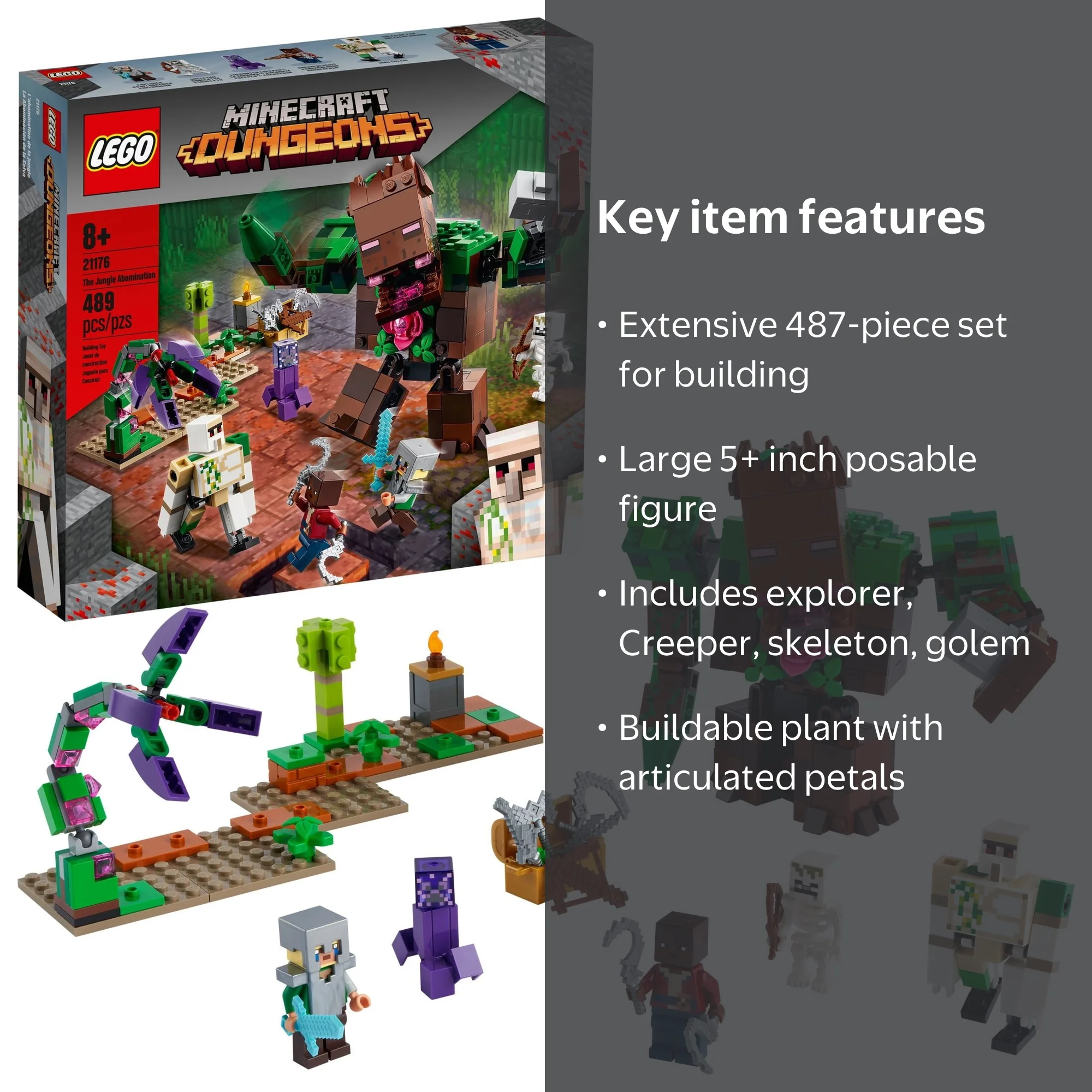 LEGO, Minecraft The Jungle Abomination 21176 Building Toy Playset