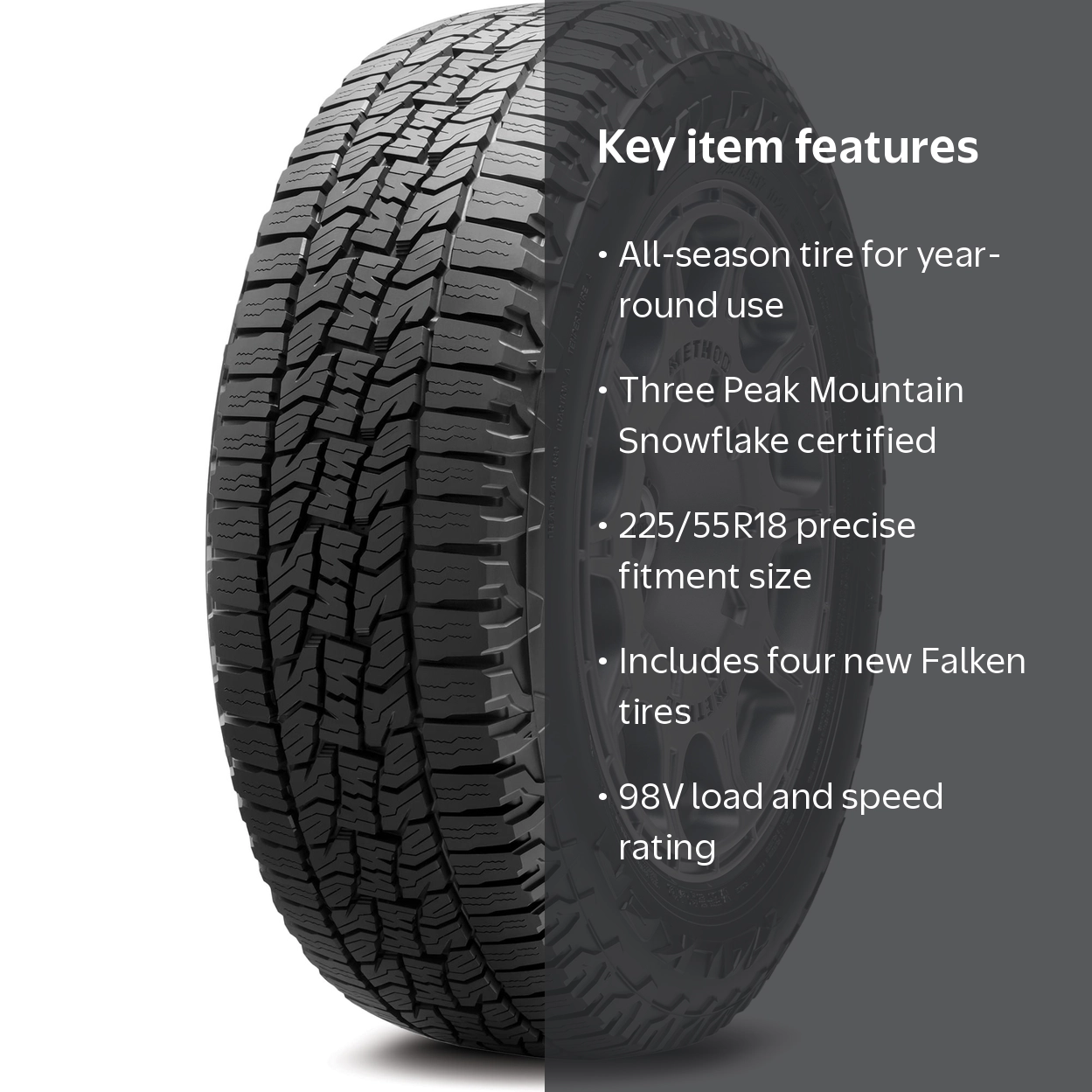 Falken Wildpeak A/T Trail 225/55R18 98V 4-Pack All-Season Tires
