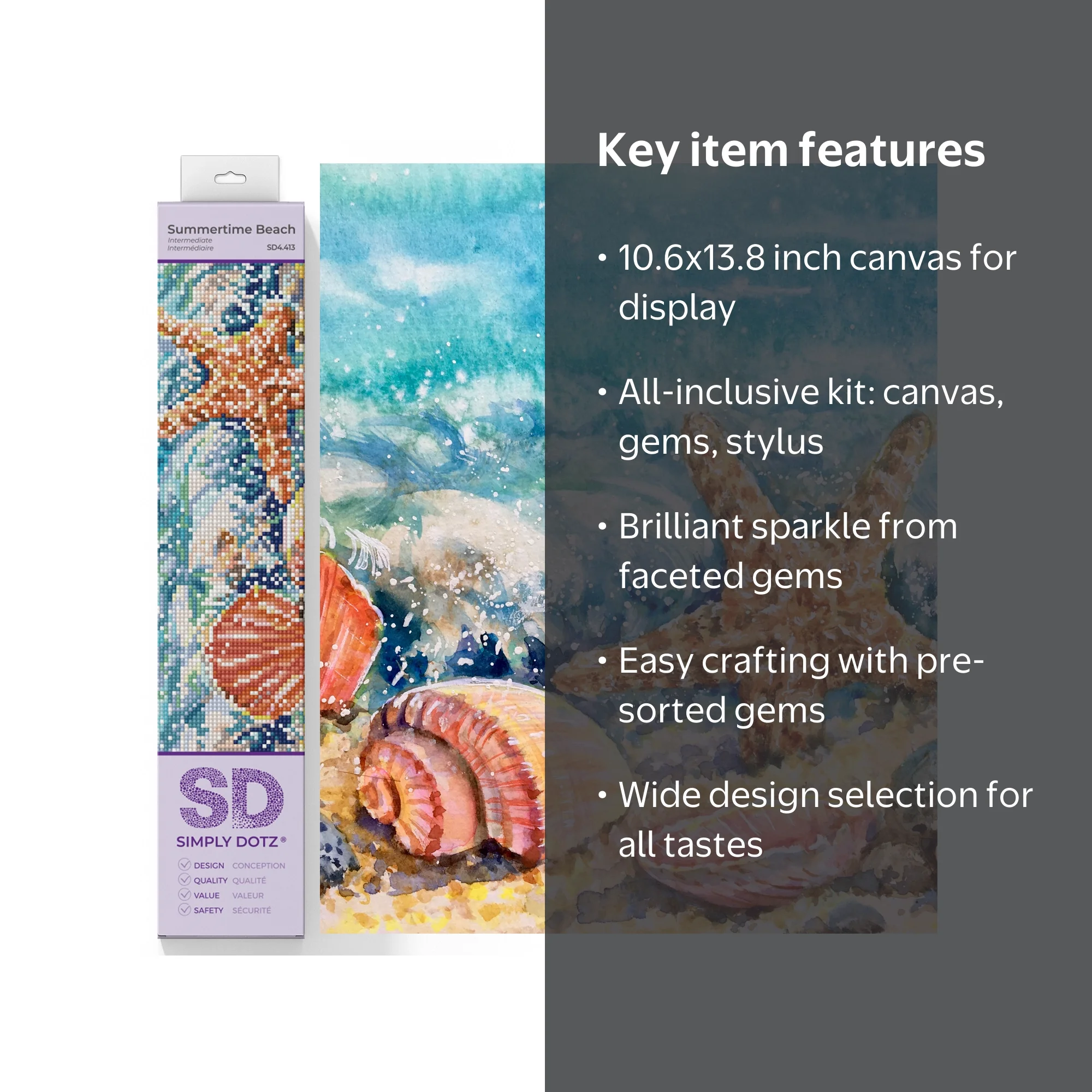Diamond Dotz Summertime Beach Diamond Painting Kits for Adults