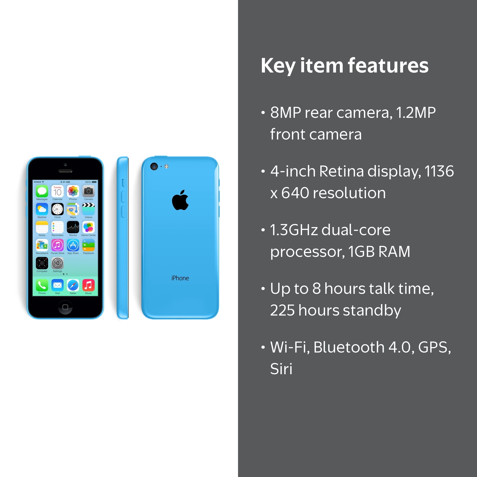 Pre-Owned Apple iPhone 5c 16GB, Blue - Unlocked GSM (B-GRADE