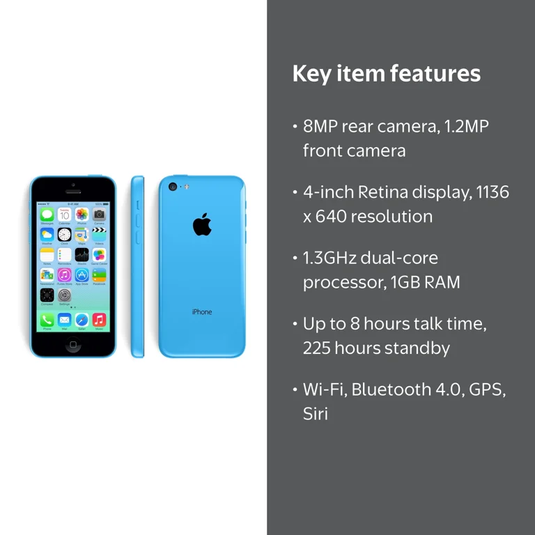 Pre-Owned Apple iPhone 5c 16GB, Blue - Unlocked GSM (B-GRADE