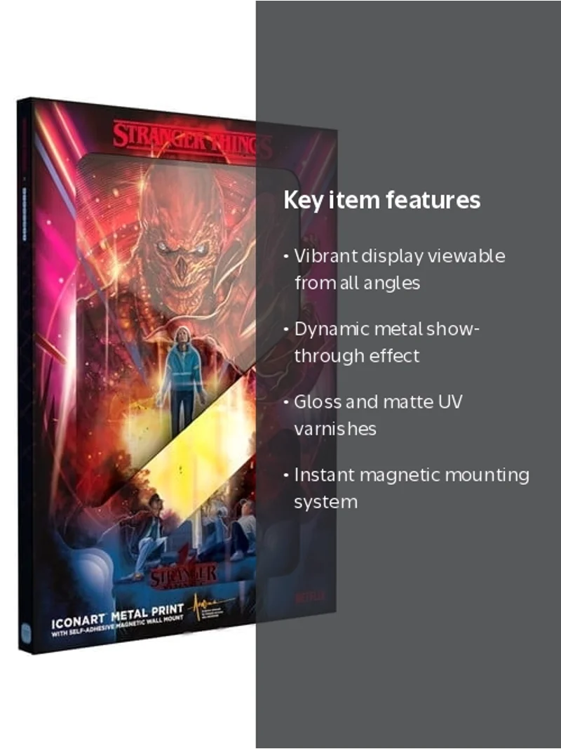 Stranger Things ICONART™ Metal Print, Scanavo North America
