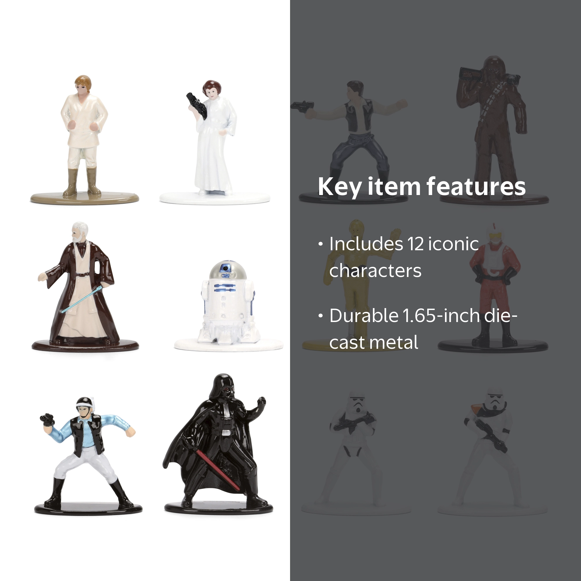 Star Wars Nano Metalfigs 12-Pack – Series 1 by Jada Toys | 1.65
