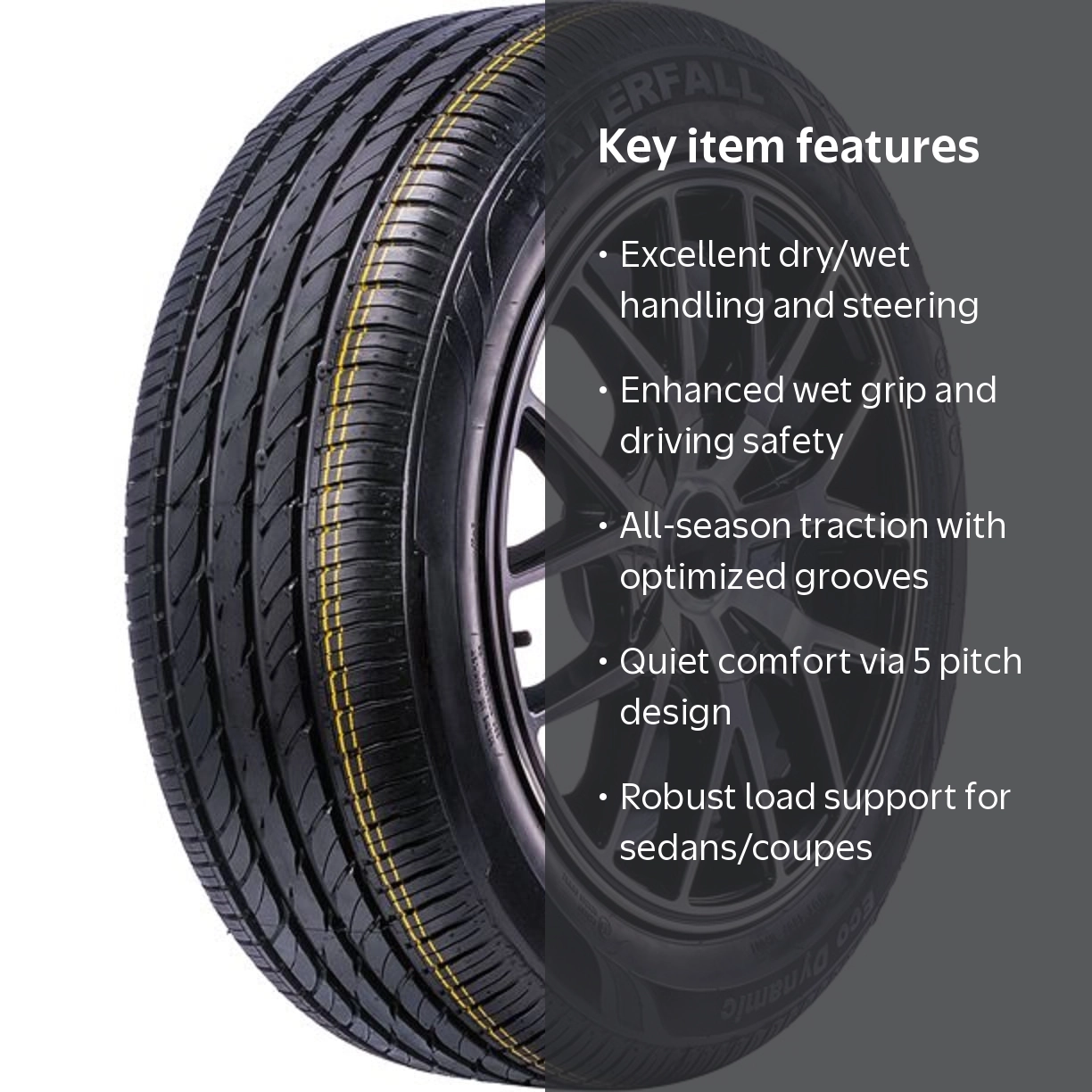Waterfall Eco Dynamic 225/60R17 99H Passenger Tire for Coupes