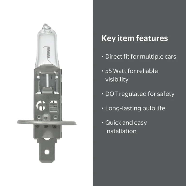 Sylvania H1 - 55 Watt Basic Auto Halogen Headlight Lamp, 1 pack