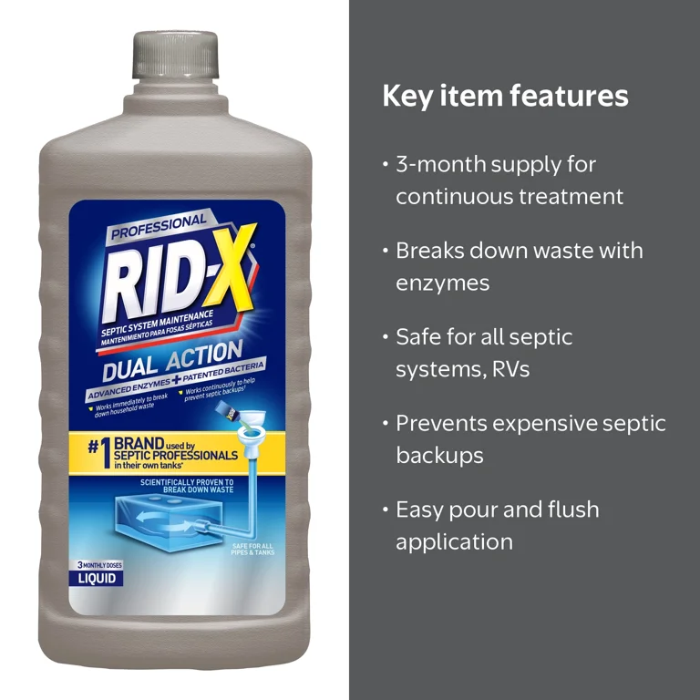 Rid-X, Septic Tank Treatment, 24 oz, Dual Action, Liquid - Walmart.com