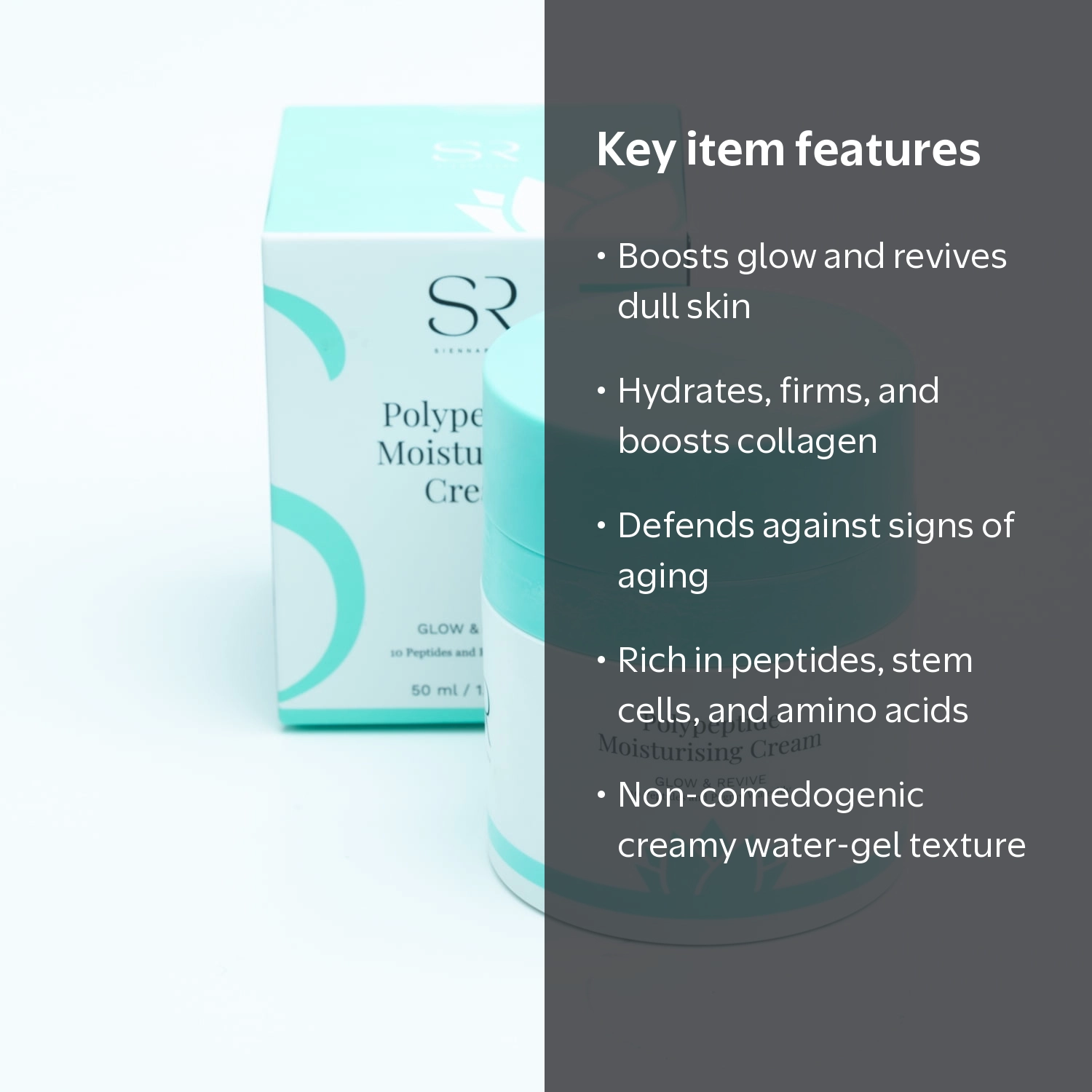 Sienna Rose Polypeptide Moisturising Cream, Water-Gel Formula