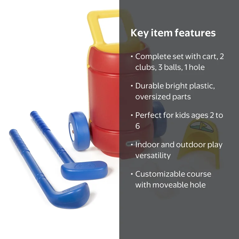 Little Tikes, Toy Golf Set, Includes Golf Cart and Clubs, Ages 2