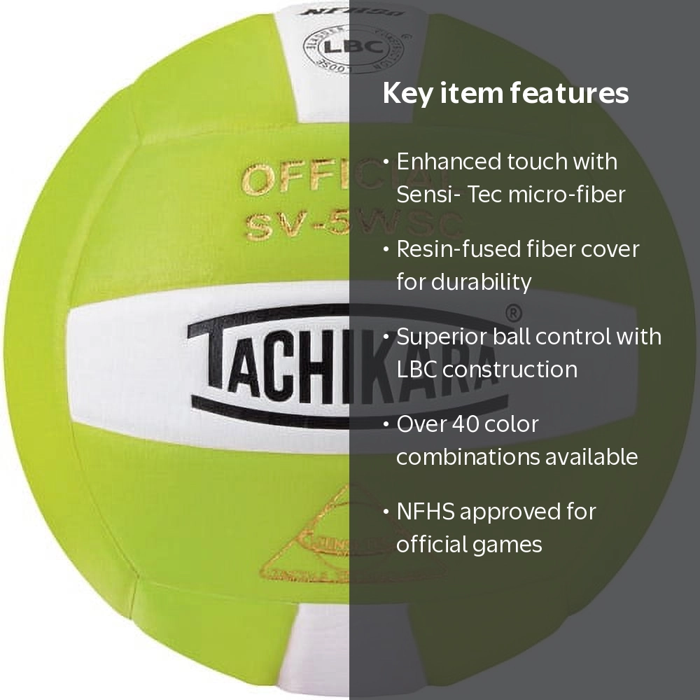 Tachikara, Volleyball, SV-5WSC, Multicolor, Micro-Fiber Composite