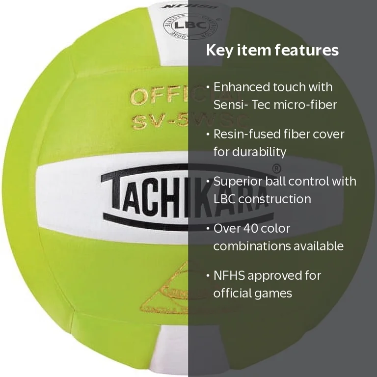 Tachikara, Volleyball, SV-5WSC, Multicolor, Micro-Fiber Composite