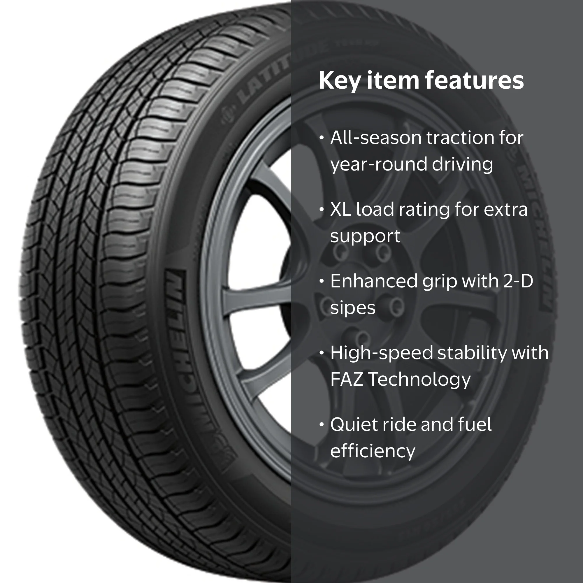 タイヤ・ホイール MICHELIN 255/50R19 LATITUDE Sport YA2961 Michelin, Passenger Tire, 255/50R19 107H XL, All Season