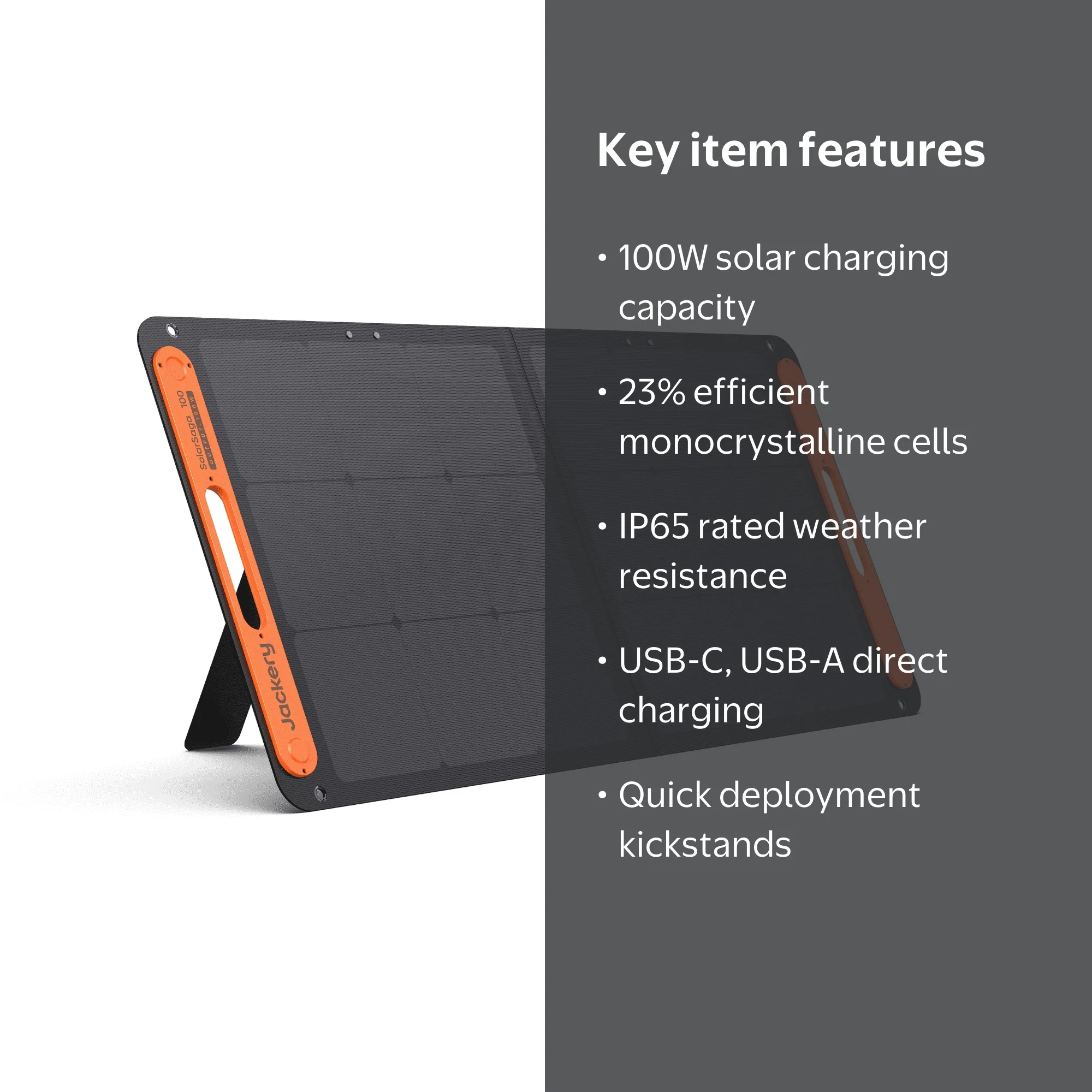 Jackery Solar Panel 100W for Explorer 240/300/500/1000/1500
