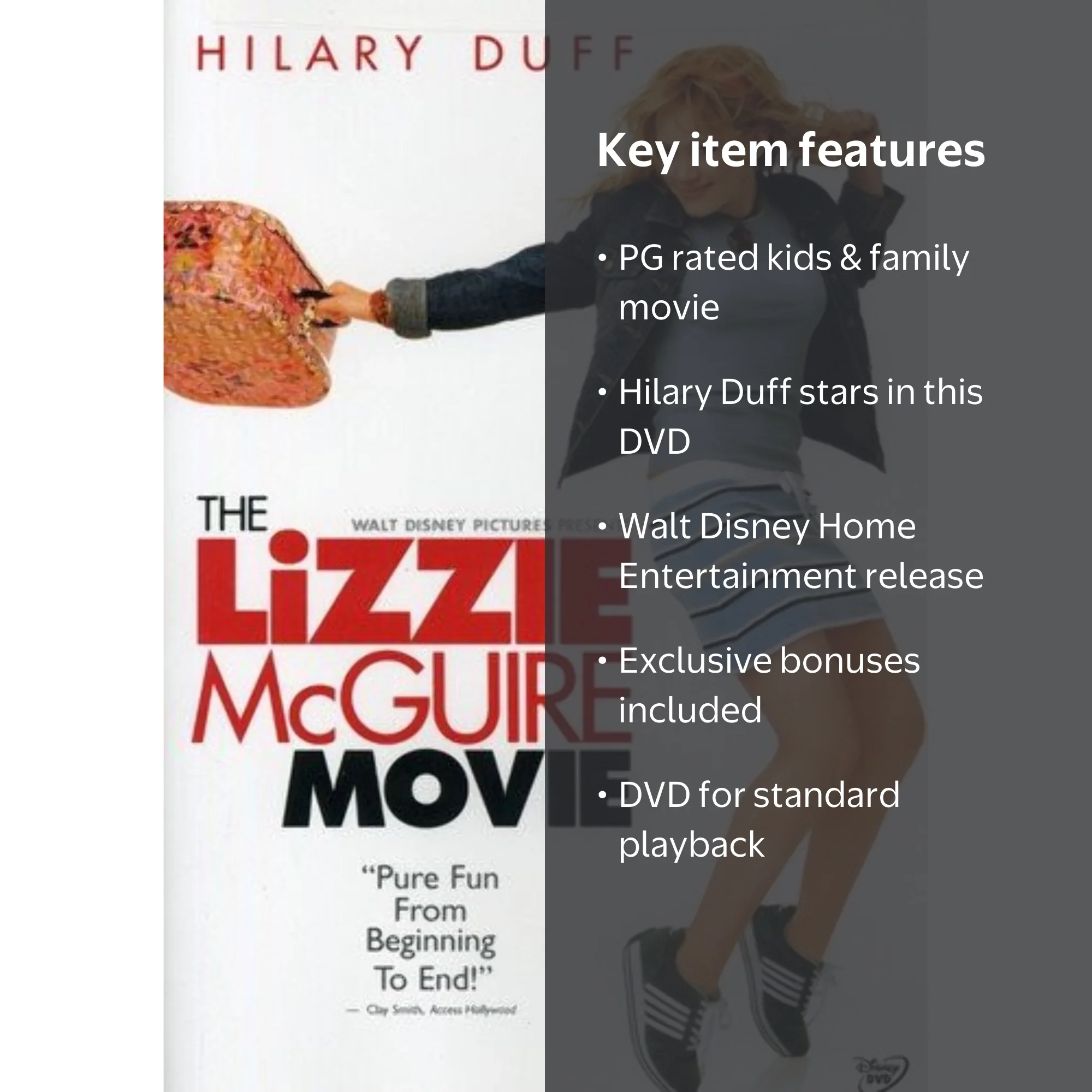 Disney, The Lizzie McGuire Movie DVD, Gordo, Kids and Family