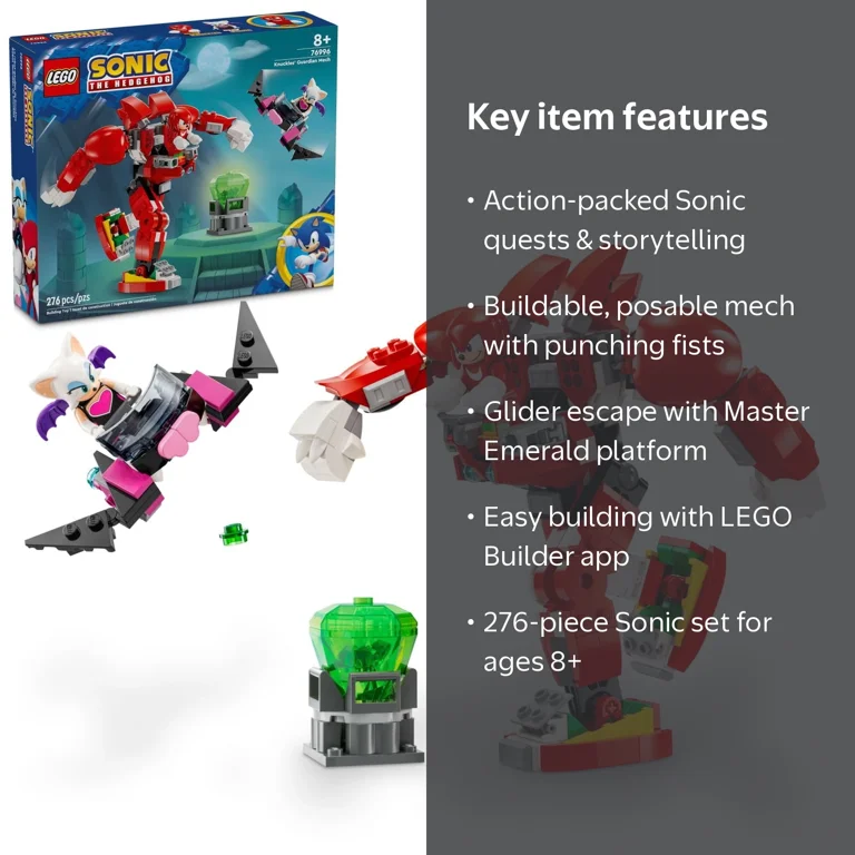 LEGO, Sonic the Hedgehog Knuckles' Guardian Mech, 76996, 276