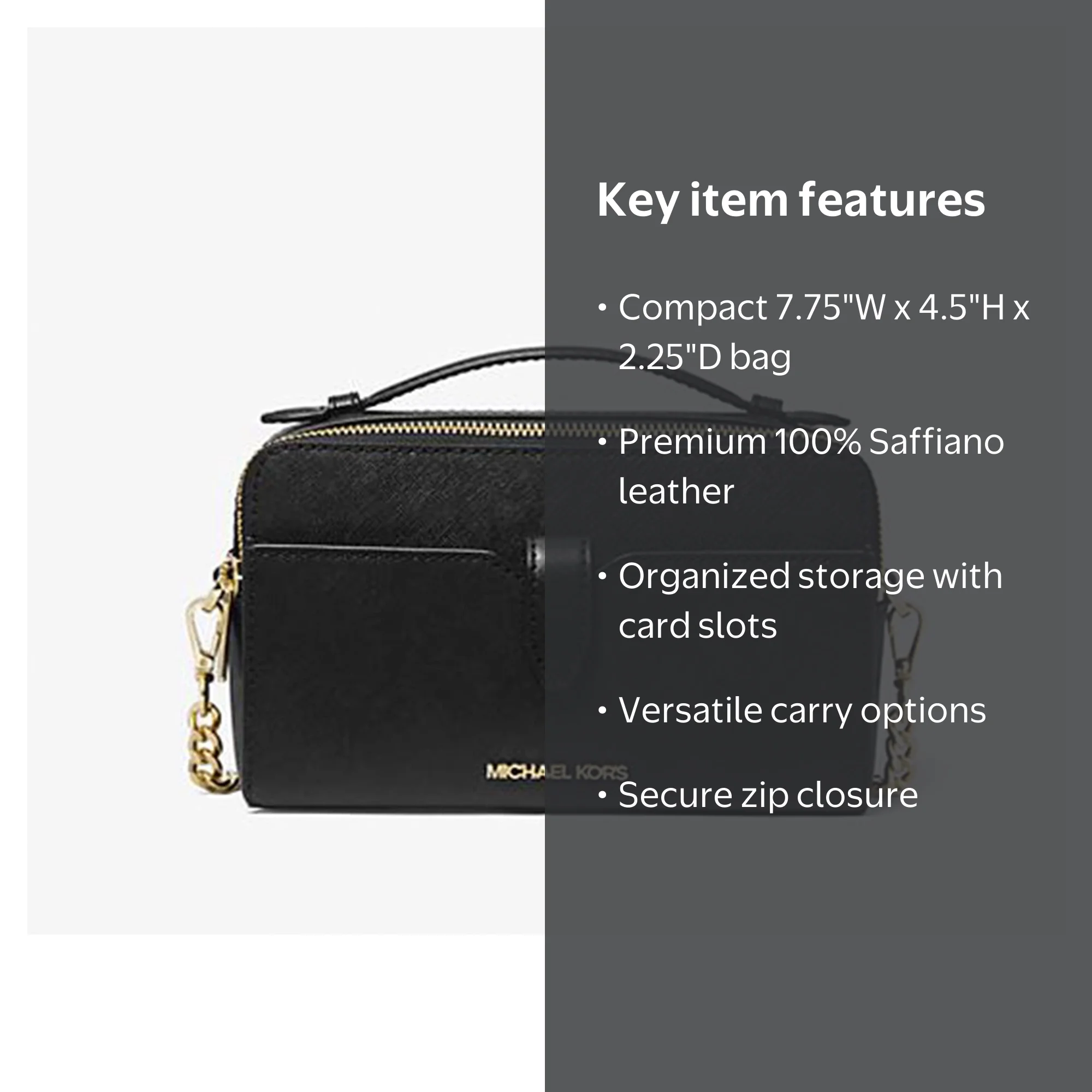 Michael Kors Leather Smartphone Bag, Medium Double Zip Phone