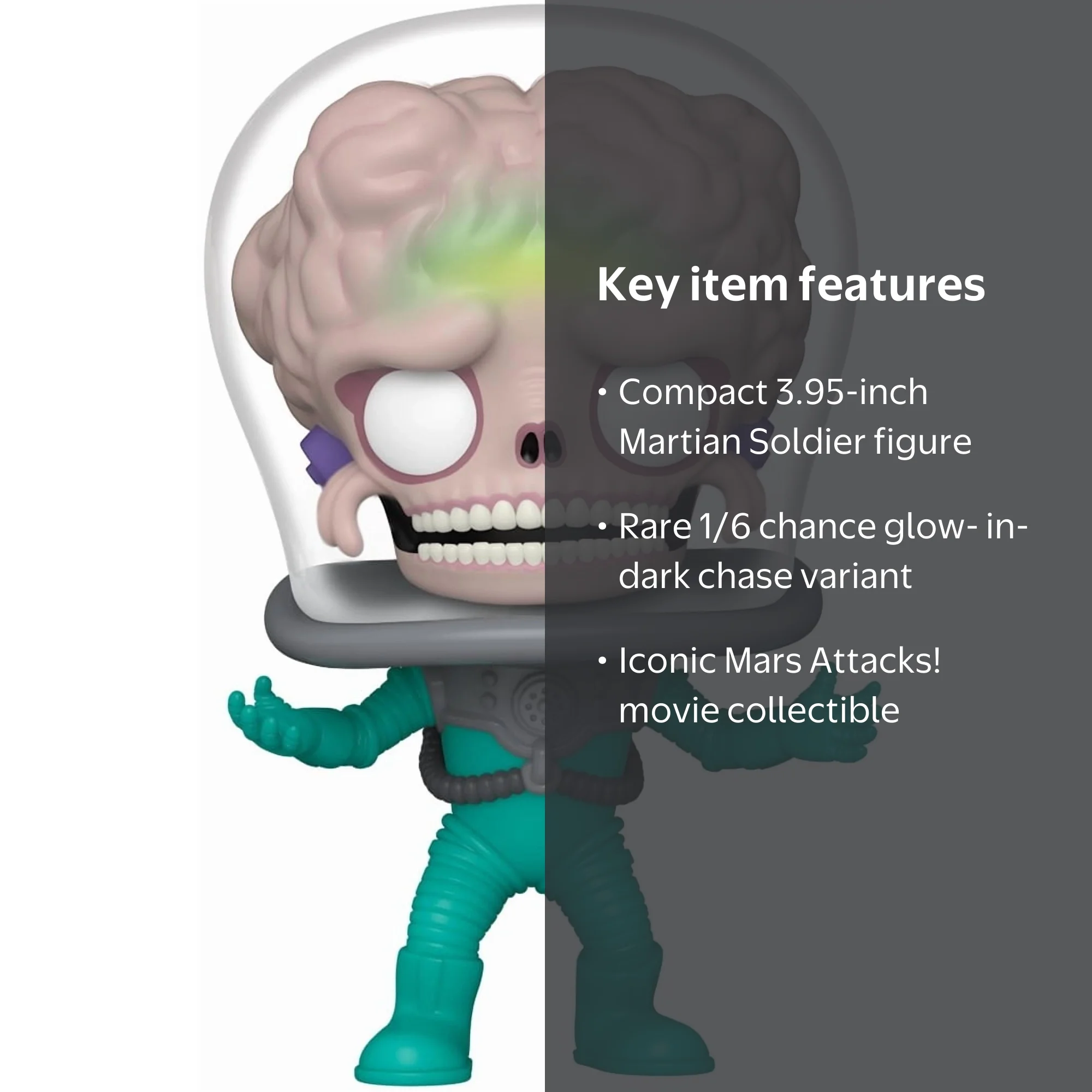 Funko POP! Movies: Mars Attacks Martian Soldier (SPC) Glow