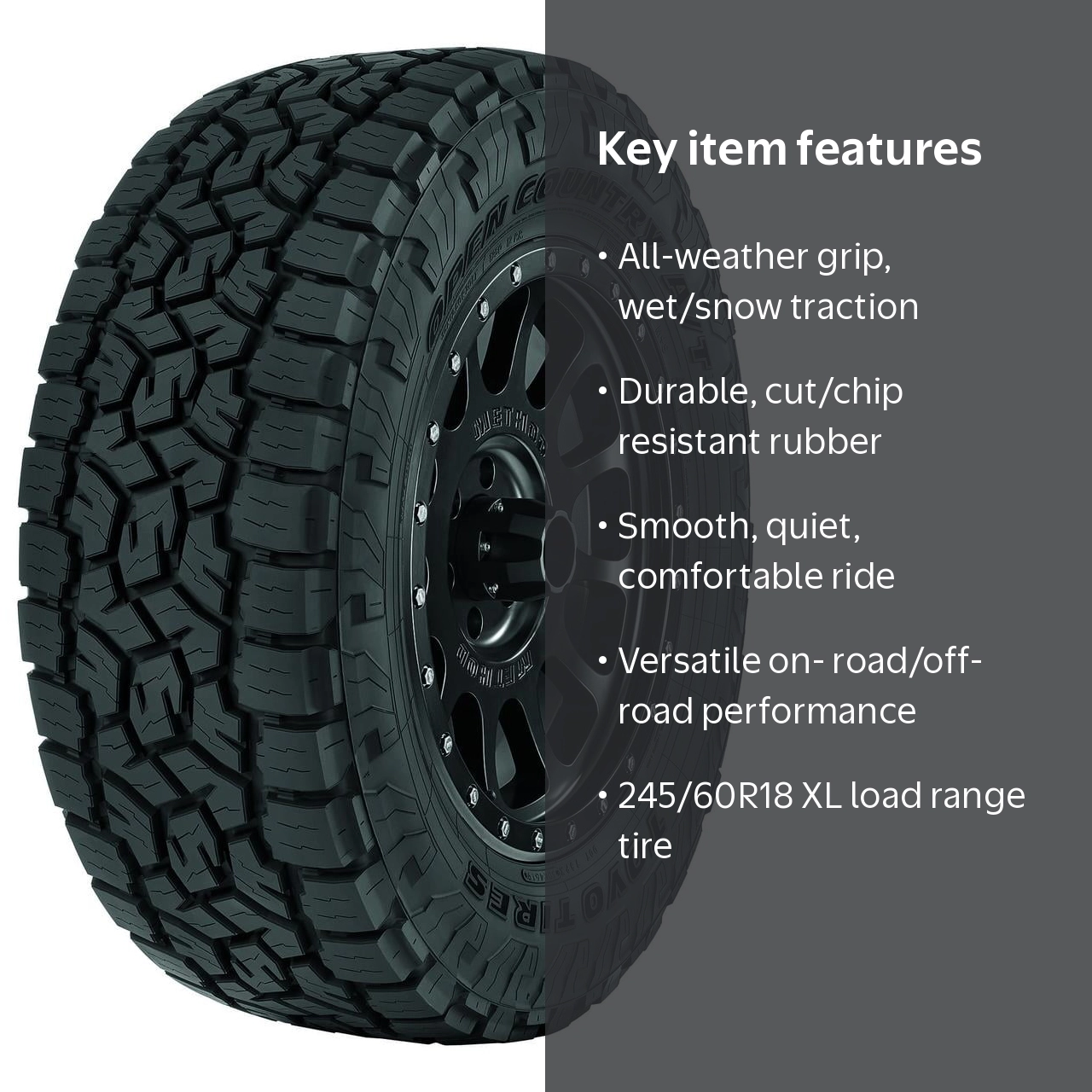 Toyo, Light Truck Tire, 245/60R18, All Terrain A T III XL