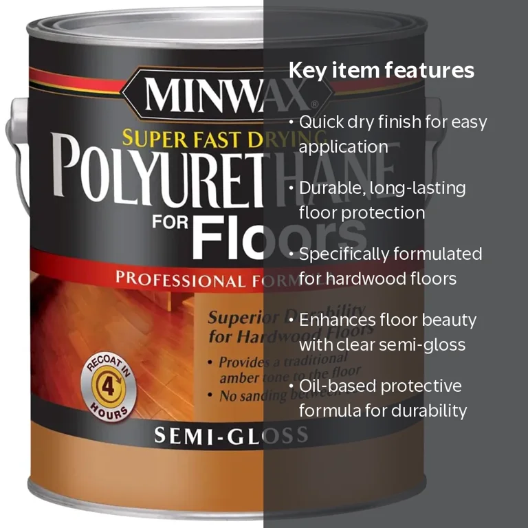 1 gal Minwax 13021 Clear Super Fast-Drying Polyurethane for Wood