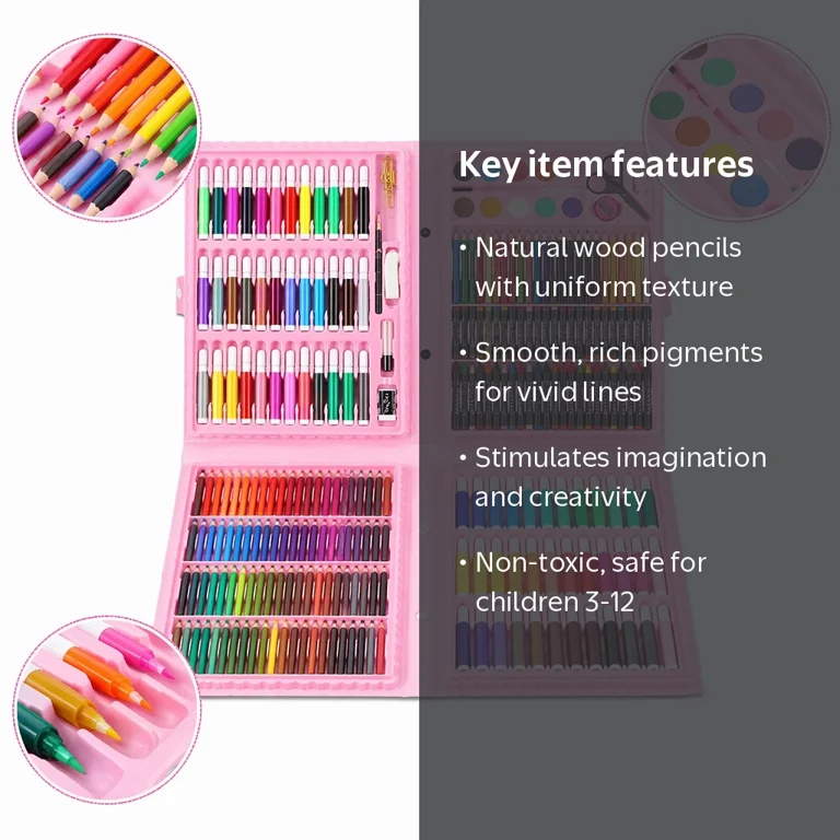 yunn⭐︎kids LIFEU5157 6本セット Cribun Art Set for Ages 6-12, 150 Piece Craft Kit with Drawing