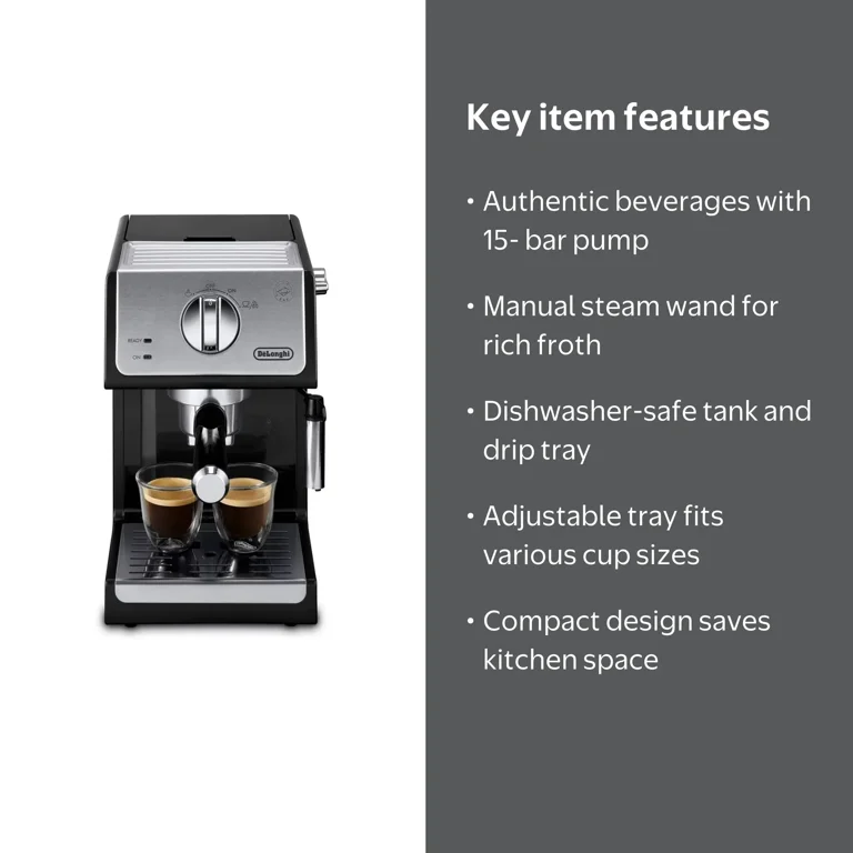 De'Longhi, Espresso and Cappuccino Machine, ECP3220, 15-Bar Pump