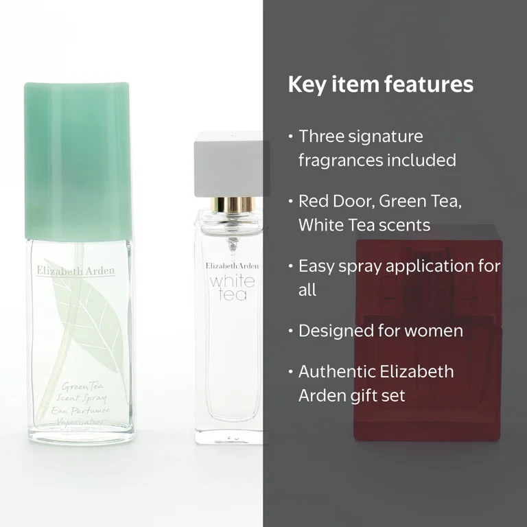 Elizabeth Arden 3pk Gift Set with Red Door, Green Tea and White