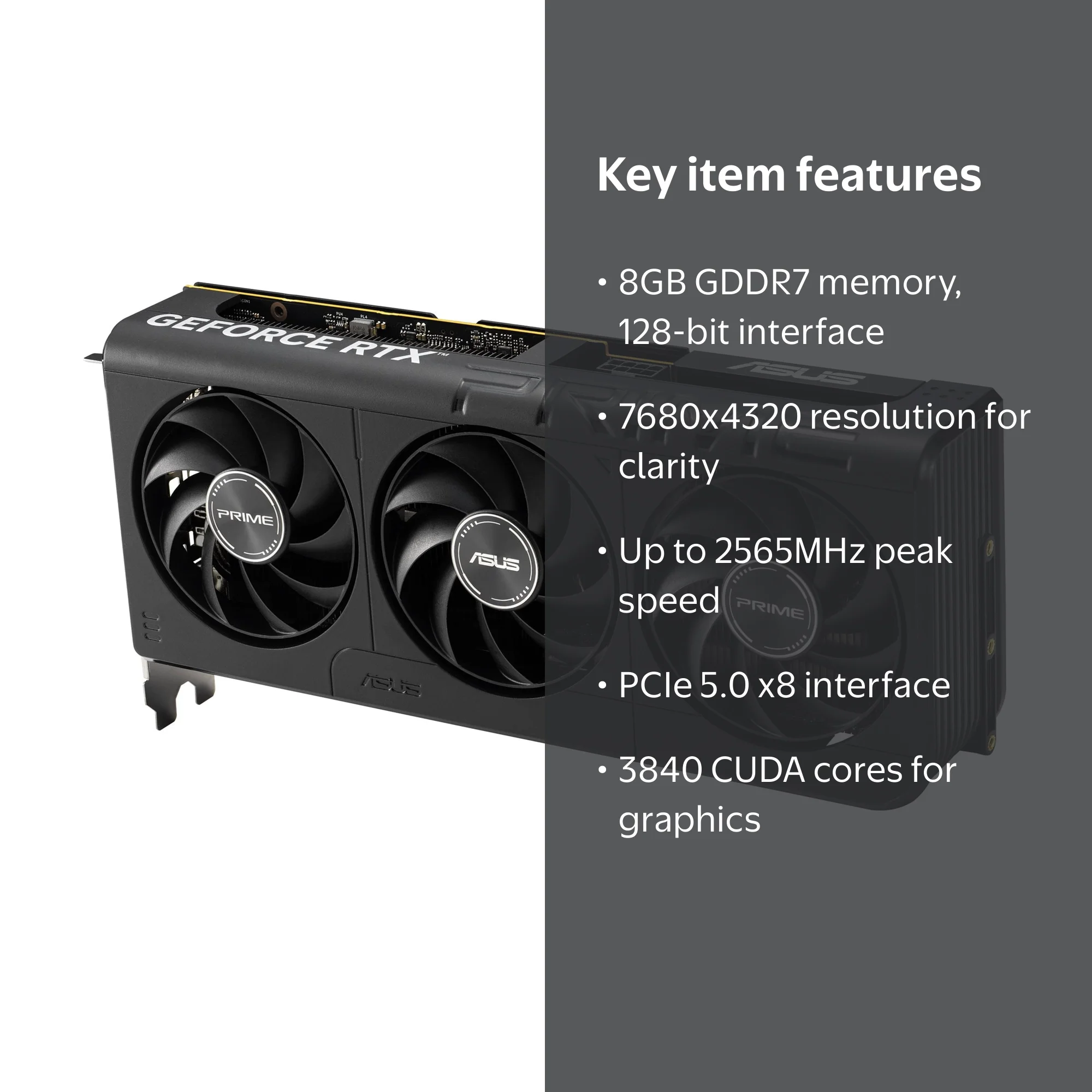 Asus NVIDIA GeForce RTX 5060 Graphic Card - 8 GB GDDR7 - 7680 x