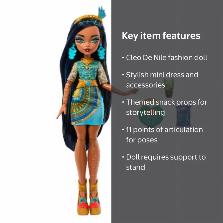 Mattel, Monster High Doll, Cleo De Nile, Snack Accessories