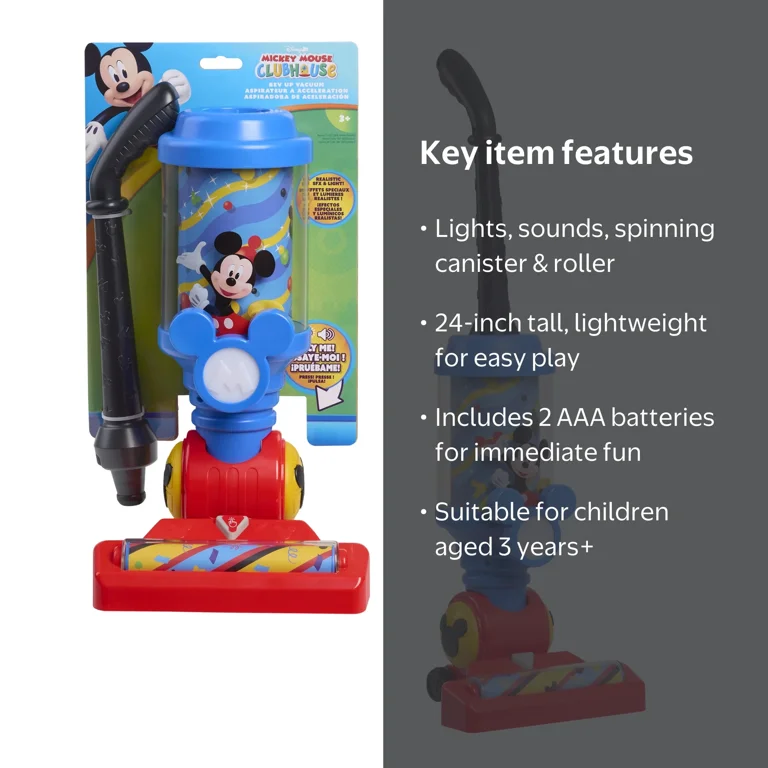 Disney Jr. Mickey Mouse Clubhouse 24-inch Rev-Up Vacuum with