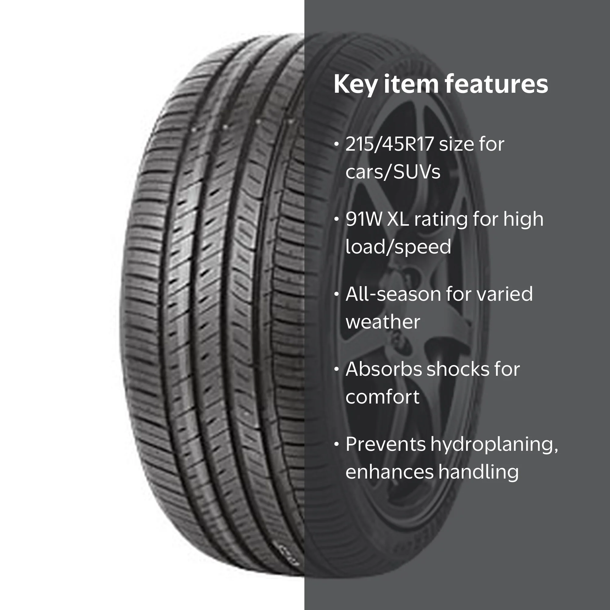 ララ・ハッピー215／45R17 Evoluxx Capricorn UHP 215/45R17 91W XL High Performance All Season